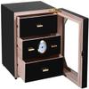 HongLianRiven Cigar Box Humidor Cigar Aficionado Glass Humidor Executive Edge Exotic Cedar Wood view 1