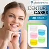 Pink 30 Bulk Pack Denture Cases, Dental Box For Artificial Teeth, Mouth Guard, Night Guard, Gum Shields, Retainers - Soaking & Cleaning Supplies For Travel, Storage Containers view 2