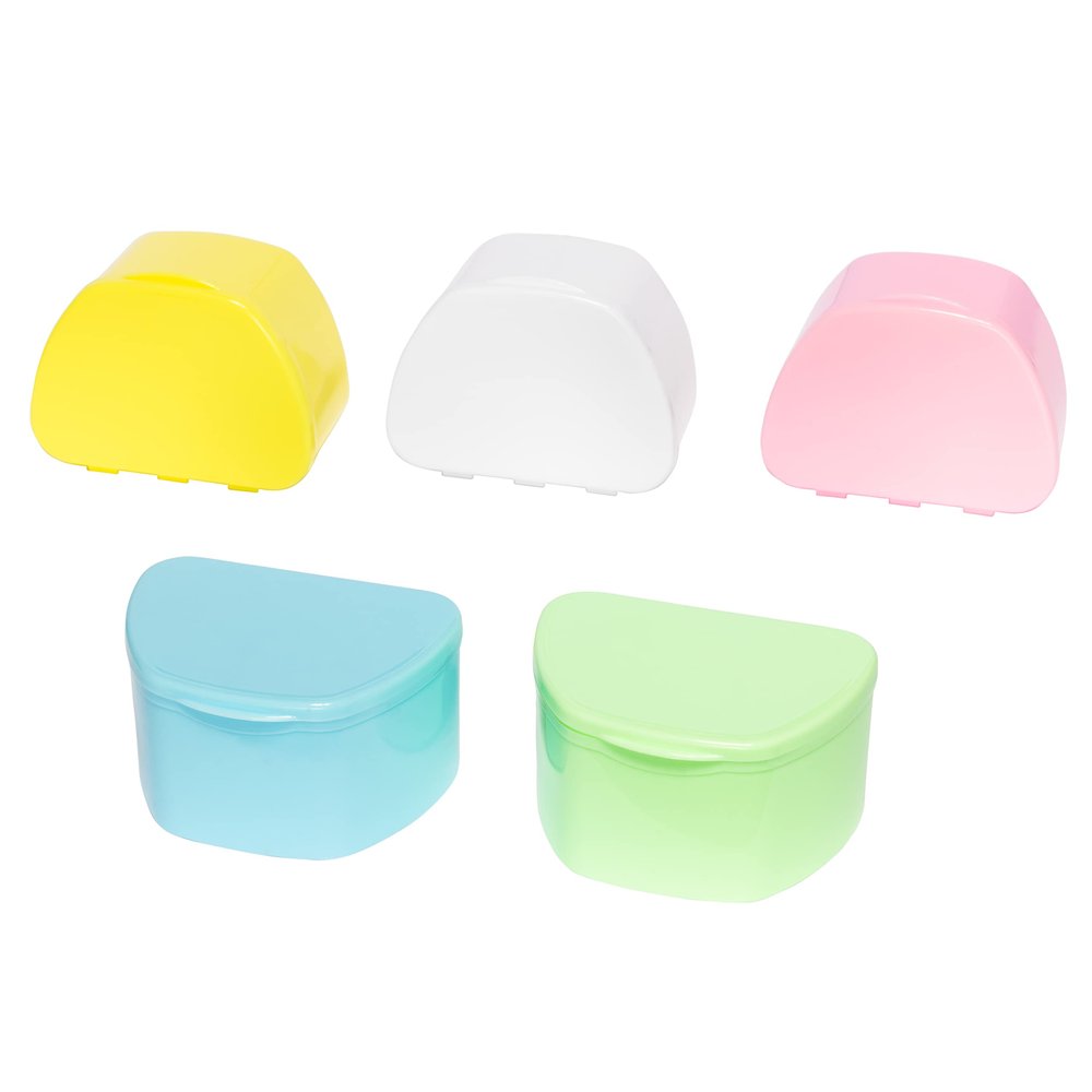 Denture Cases 30 Bulk Pack - Dental Box For Artificial Teeth, Mouth Guard, Night Guard, Gum Shields, Retainer - Denture Bath Container for Women and Men - Travel Denture Cup by PlastCare USA