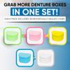 Denture Cases 30 Bulk Pack - Dental Box For Artificial Teeth, Mouth Guard, Night Guard, Gum Shields, Retainer - Denture Bath Container for Women and Men - Travel Denture Cup by PlastCare USA view 4