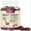 Beet Root Supplement Gummies 500mg - Superfood with Beetroot Extract Powder Vitamin C & Magnesium - Supports Energy Heart Health & Nitric Oxide Production - Red Beets Supplements Gummy - 60 Gummies view 1