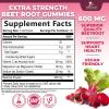 Beet Root Supplement Gummies 500mg - Superfood with Beetroot Extract Powder Vitamin C & Magnesium - Supports Energy Heart Health & Nitric Oxide Production - Red Beets Supplements Gummy - 60 Gummies view 2