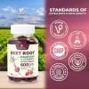 Beet Root Supplement Gummies 500mg - Superfood with Beetroot Extract Powder Vitamin C & Magnesium - Supports Energy Heart Health & Nitric Oxide Production - Red Beets Supplements Gummy - 60 Gummies view 4