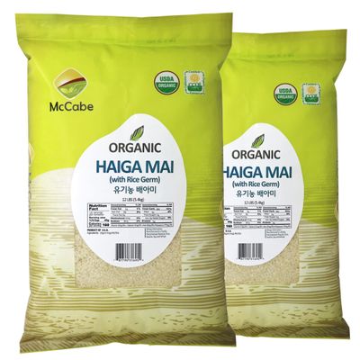 McCabe Organic Haiga Mai Rice - Haiga Rice 12 lbs Pack of 2 - Rich in Fiber & Minerals | USDA and CCOF Certified | Product of USA