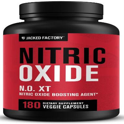 Jacked Factory N.O. XT Nitric Oxide Supplements for Men w/Nitrosigine L Arginine L Citrulline Supplement for Muscle Pumps & Vascularity - Pre Workout Nitric Oxide Booster & Muscle Builder - 180 Caps
