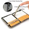Lucklybestseller Retro Metal Case Dispensers,Double Auto Sided Spring Clip Open Pocket Holder for 20 King Size Or 20 Regular Size Men Gift view 3