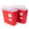 Alcedo Sharps Container for Home and Professional Use 5 Quart (2 Pack), Biohazard Needle and Syringe Disposal, Mailbox Style Lid, Medical Grade view 1
