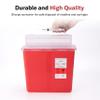 Alcedo Sharps Container for Home and Professional Use 5 Quart (2 Pack), Biohazard Needle and Syringe Disposal, Mailbox Style Lid, Medical Grade view 2