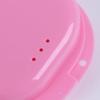 AKOAK 2 Pcs Oral Protection Storage Case, Denture Storage Case, with Vent Hole, Suitable for Office, Travel, Home - Light and Small, Snap-Tight Retainer Holds (Pink) view 3