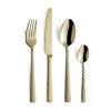 Amefa PVD Felicity Cutlery Set, Champagne, 24-Piece Dining Cutlery Set, for 6 People, 18/0 Stainless Steel, 13/0 Blade Steel, Hammered Handle with Knife, Fork, Spoon and Coffee Spoon view 2