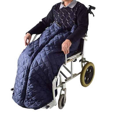 WONOOS Wheelchair Blanket for Elderly with Zipper and Villus,Warm and Cosy Wheelchair Cover for Adults for Leg and Lower Body,Black