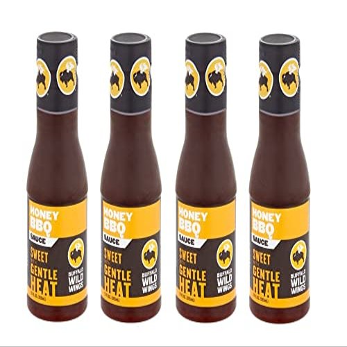 Al Amin Foods Honey BBQ Sauce Sweet with Gentle Heat - 4 Bottles 12 fl.oz ( 355g) each. By Buffalo Wild Wings