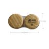 MUDOR 6 Pack Wood Grain Contact Lens Case, Contact Lens Box Holder Container Soak Storage Kit, Mini Contact Lens Travel Case with Leak-Proof Packaging,Wood color view 2