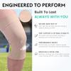 KEKING Orthopedic Brace for Tendinitis, Arthritis, ACL, MCL, Injury Recovery, Meniscus Tear, Knee Pain, Aching Knees, Patellar Tendonitis and Arthritis, Knee Compression Sleeves 2 Pack, Beige M view 2