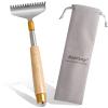 Aznrszy Oversize Back Scratcher Extendable, Backscratchers for Men Women with Wooden Handle Steel Massage Roller Wider Claw, Sturdy Manual Body Scratcher Massager Extend Up to 62CM view 1