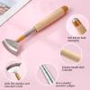 Aznrszy Best Telescoping Back Scratcher, Back-Scratcher for Women Men Kids with Wood Handle, Steel Massage Roller, Wide Claw, Handheld Head Scratcher Back Massager Extend Up to 24Inch view 3