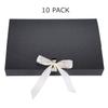 10 Pack Gift Card Boxes Large Luxury Gift Envelope Wrapping Box with Lid Ribbon Shirt Gift Box for Birthday Wedding Proposal Parties Christmas Valentine New Year Gift Present Packaging Box (Black) view 2