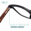 2SeeLife Oversized Blue Light TR-90 Reading Glasses for Men  Medium Fit, Sturdy Frame, Spring Hinges, Premium Readers, Matte Black, +4.00 view 4