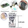 100 Pcs Resealable Mylar Bags Smell Proof Pouch Aluminum Foil Packaging Plastic Bag,Small Mylar Storage Bags For Candy,Jewelry,Screw(Silver, 3.5 x 6.3 inch) view 3