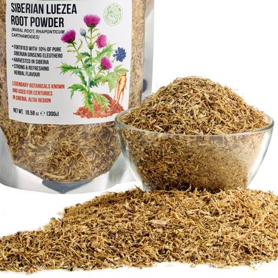 Siberian Green Maral Root Tea Loose Powder 300g (10.58oz) with Ginseng Eleuthero Wild Harvested Leuzea Rhaponticum carthamoides from Altai