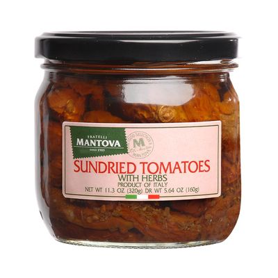Mantova Sun-Dried Tomatoes, 11.3 oz. (Pack of 2), Product of Italy, All-Natural, Sun-Dried Tomatoes, Vegan-Friendly, Non-GMO, No Artificial Coloring, Flavoring, or Preservatives