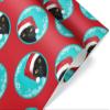 Funny Black Cat Christmas Wrapping Paper, Santa Hat Kitten Gift Wrap, Kitty Holiday X-Mas Present Decoration Decor (12 foot x 30 inch roll) view 1