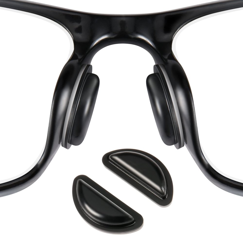 20 Pairs (Black) SURMAP Eyeglass Nose Pads, Comfort Soft Silicone Glasses Nose Pad, with Sticky Backing, Anti-Slip Heighten Air Chamber Glasses Grips for Eyeglasses and Sunglasses