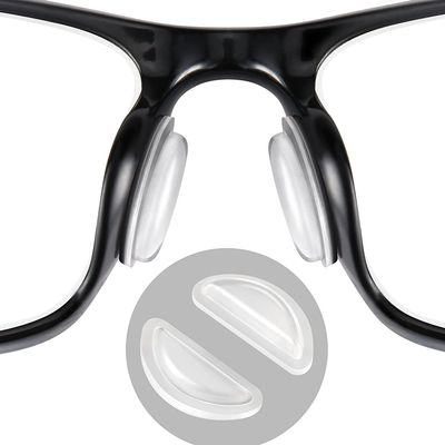 20 Pairs (Clear) SURMAP Eyeglass Nose Pads, Comfort Soft Silicone Glasses Nose Pad, Anti-Slip Heighten Air Chamber Glasses Grips for Eyeglasses and Sunglasses, Adhesive with Sticky Backing