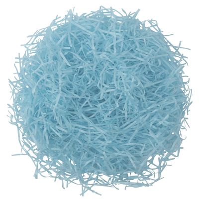 DIYASY Shredded Paper for Gft Box,7 Oz Light Blue Raffia Grass Crinkle Cut Paper for Easter Basket Filler and Packaging Supply