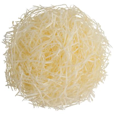 DIYASY Milk White Shredded Paper,7 Oz Raffia Grass Crinkle Cut Paper for Easter Basket Filler and Gift Box Packaging Decoration