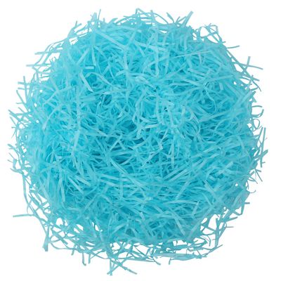 DIYASY Easter Basket Filler Shredded Paper,7 Oz Blue Crinkle Cut Paper Shred Filler Raffia Grass Tissue for DIY Gift Box Christmas Packaging Decoration
