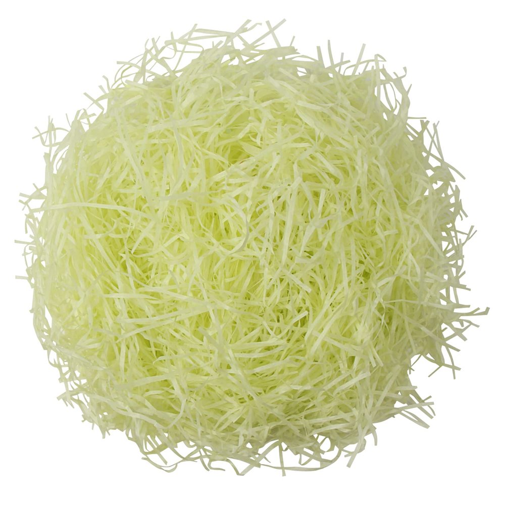 DIYASY Easter Basket Filler Shredded Paper,7 Oz Light Green Crinkle Cut Paper Shred Filler Raffia Grass Tissue for DIY Gift Box Packaging