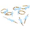 01 02 015 Gift Wrap Decoration, Cute Convenient Twist Tie Bows with 20pcs for Sealing(Blue dots) view 1