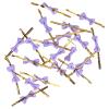 01 02 015 Gift Wrap Decoration, Cute Convenient Twist Tie Bows with 20pcs for Sealing(Purple dots) view 1