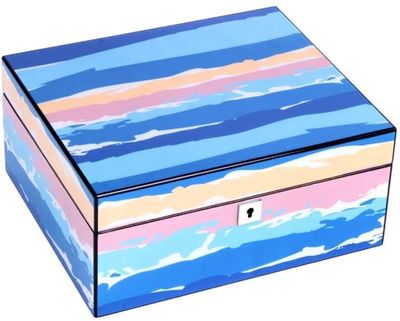 HongLianRiven Cigar Box Humidor Creative Cigar Cabinet Cedar Wood Lining Moisturizing Box with Humidifier and Hygrometer