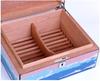HongLianRiven Cigar Box Humidor Creative Cigar Cabinet Cedar Wood Lining Moisturizing Box with Humidifier and Hygrometer view 3
