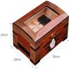 HongLianRiven Cigar Box Humidor Cigar Box, Portable Travel Cigar Humidor, Visible Sunroof Humidor, with Hygrometer Table view 2