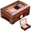 HongLianRiven Cigar Box Humidor Cigar Box, Portable Travel Cigar Humidor, Visible Sunroof Humidor, with Hygrometer Table view 4