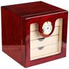 HongLianRiven Cigar Box Humidor Cigar Humidor Cabinet, with Hygrometer and Humidifier, Cedar Wood Lined and Large Capacity (Color : Brown) view 1