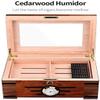 HongLianRiven Cigar Box Humidor Cigar Humidor Box with Hygrometer and Humidifier, Crude Wood Desktop Cigar Cases view 4
