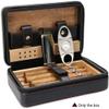 HongLianRiven Cigar Box Humidor Humidor Cigar Box Travel Cigar Case Leather Cedar Wood Cigar Humidor Box Humidifier Cutter view 3
