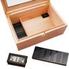 HongLianRiven Cigar Box Humidor Cigar Humidor, Handmade Cigar Humidor Box with Hygrometer Glass top Cherry Matt (Size : PD088) view 3