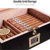 HongLianRiven Cigar Box Humidor Cigar Humidor, Handmade Cigar Humidor Box with Hygrometer Glass top Cherry Matt (Size : PD099) view 4