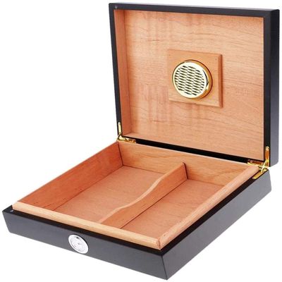 HongLianRiven Cigar Box Humidor Portable Cedar Cigar Humidor Cigar Box with Moisture Meter Moisturizing Device Case