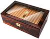 HongLianRiven Cigar Box Humidor Cigar Humidor with Humidifier Hygrometer Handmade Cedar Wood Humidor Cigar Box view 1