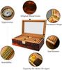 HongLianRiven Cigar Box Humidor Cigar Humidor with Humidifier Hygrometer Handmade Cedar Wood Humidor Cigar Box view 3