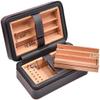 HongLianRiven Cigar Box Humidor Portable Cigar Travel Leather Humidor Cigar Desktop Moisturizer with Tray Cigar Box view 3