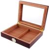 HongLianRiven Cigar Box Humidor Cedar Humidor Wood Lined Cigar Box with Humidifier Hygrometer (Color : A) view 1