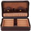 HongLianRiven Cigar Box Humidor Portable Humidor Solid Cedar Cigar Case, Cigar Box, Handcrafted Protective Holder (Color : Brown) view 1