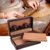 HongLianRiven Cigar Box Humidor Portable Humidor Solid Cedar Cigar Case, Cigar Box, Handcrafted Protective Holder (Color : Brown) view 2